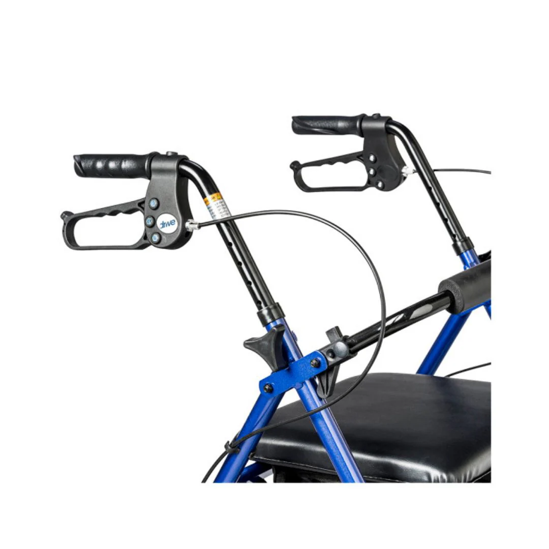 Aluminum Foldable Rollator Walker Removable Back Support Padded Seat R726BK By Drive - Image 10