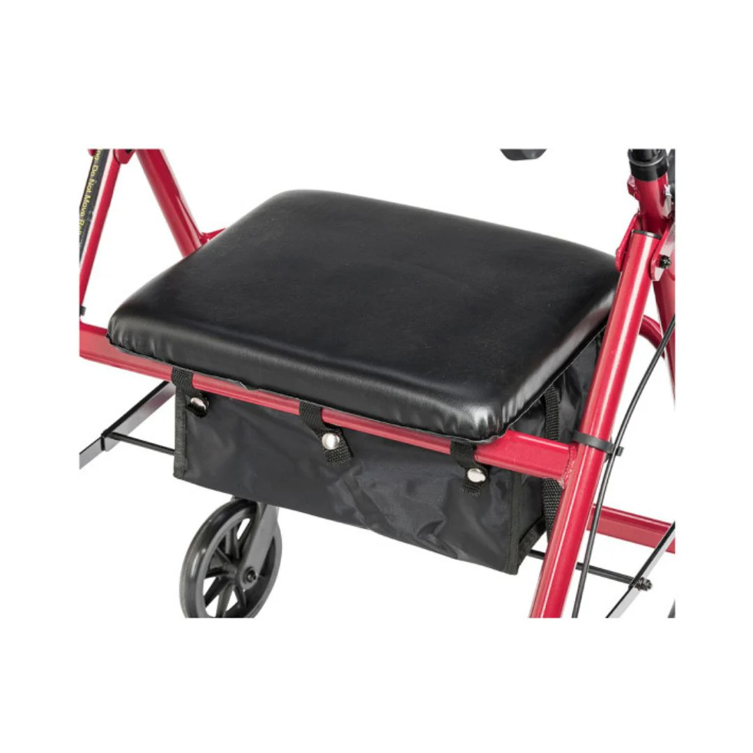 Aluminum Foldable Rollator Walker Removable Back Support Padded Seat R726BK By Drive - Image 5