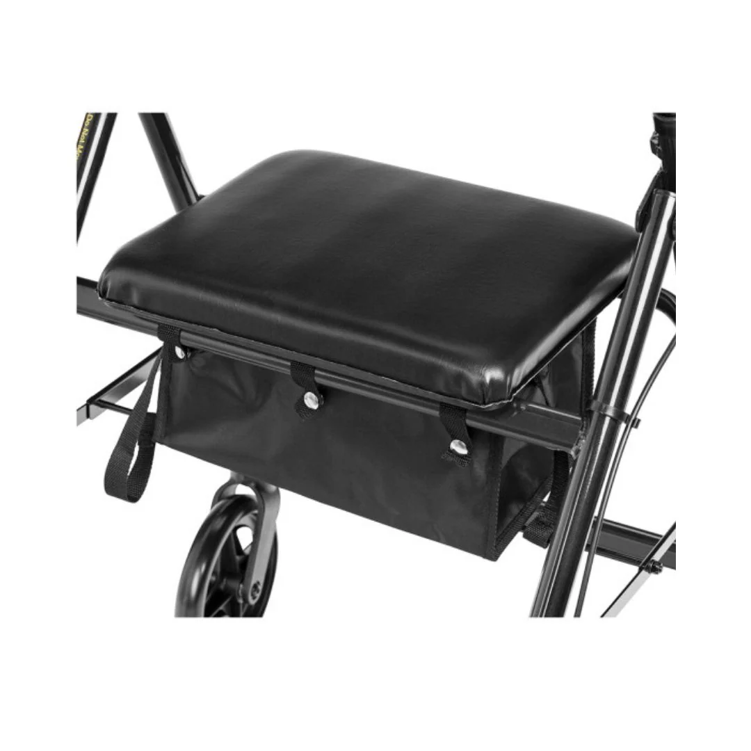 Aluminum Foldable Rollator Walker Removable Back Support Padded Seat R726BK By Drive - Image 6