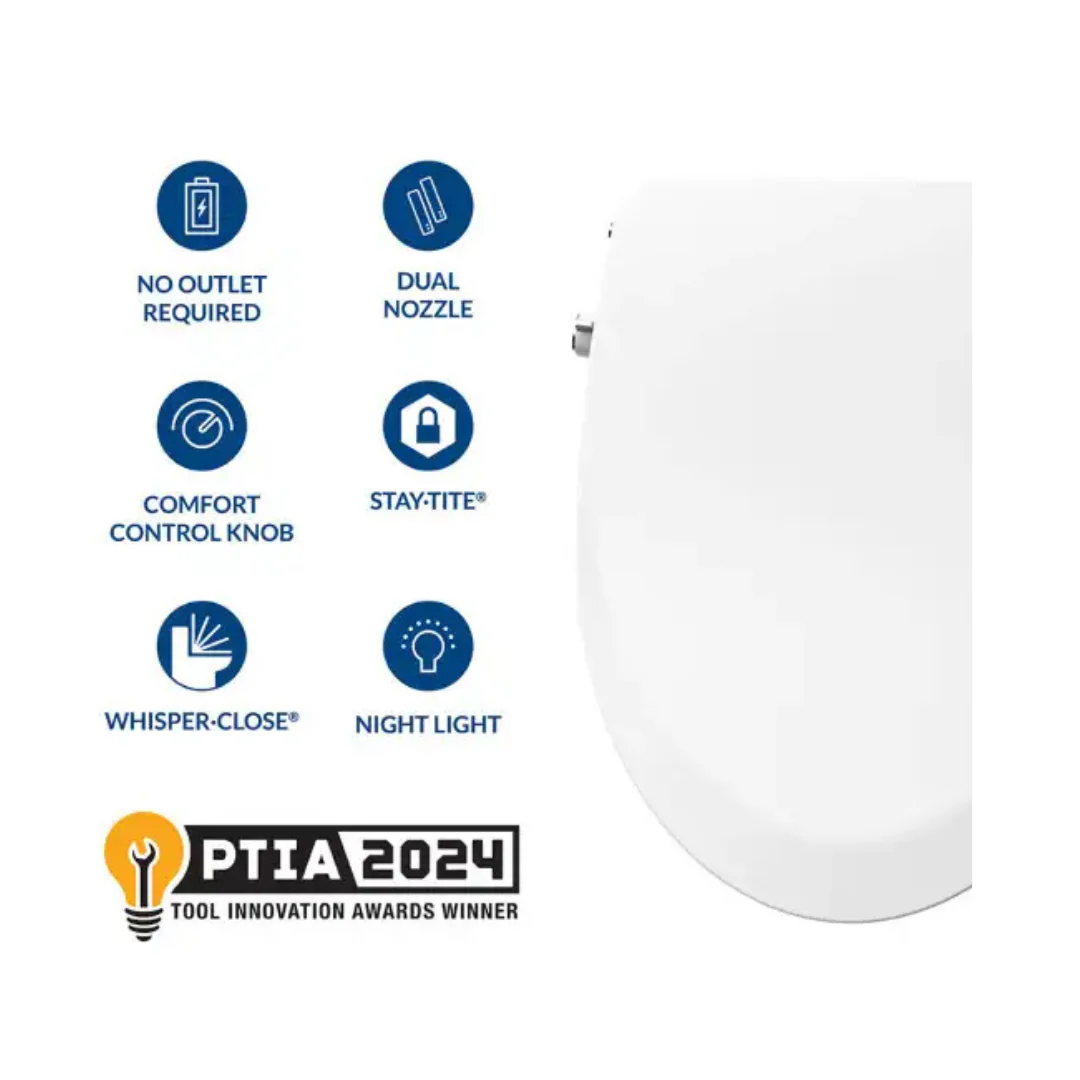 Bemis Haven Elongated Plastic Bidet Toilet Seat (HV500E) By Bemis - Image 4