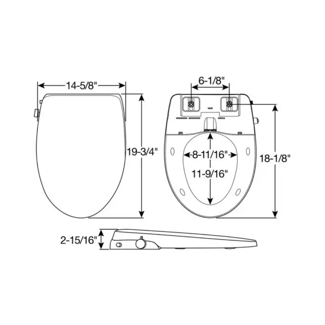 Bemis Haven Elongated Plastic Bidet Toilet Seat (HV500E) By Bemis - Image 6