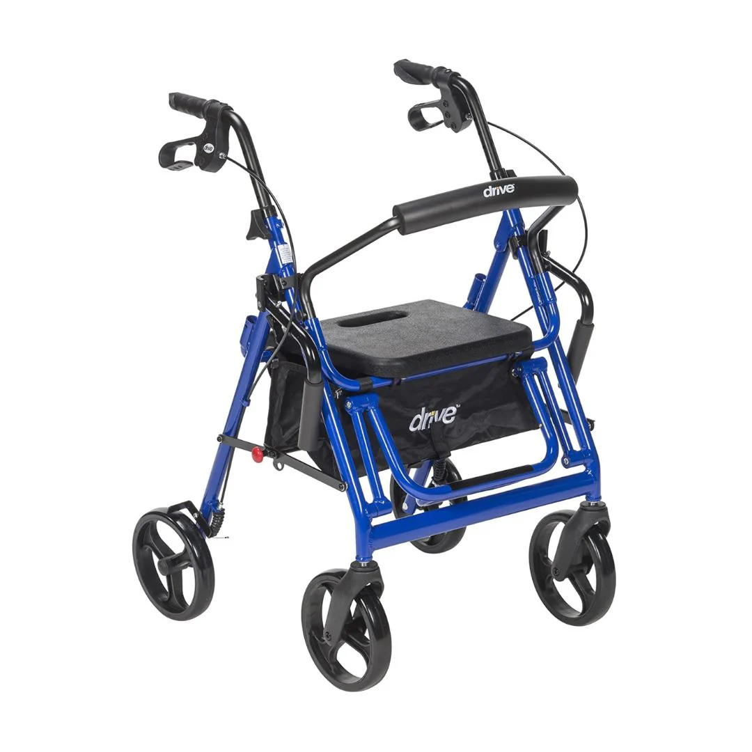 Duet Rollator Transport Chair 795BK 8 Inch Casters By Drive - Image 3