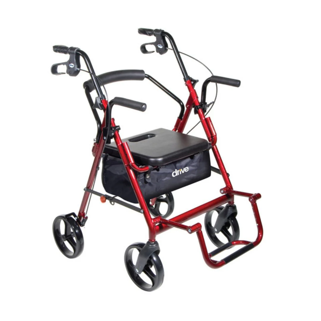 Duet Rollator Transport Chair 795BK 8 Inch Casters By Drive - Image 4