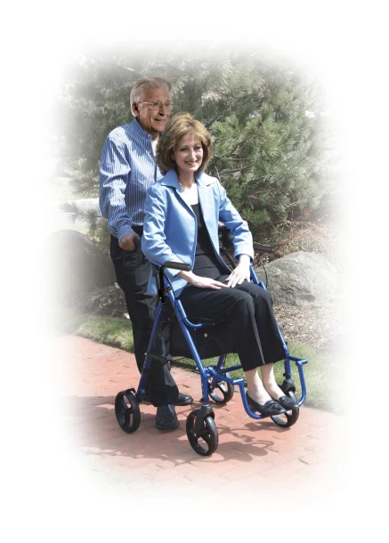 Duet Rollator Transport Chair 795BK 8 Inch Casters By Drive - Image 6
