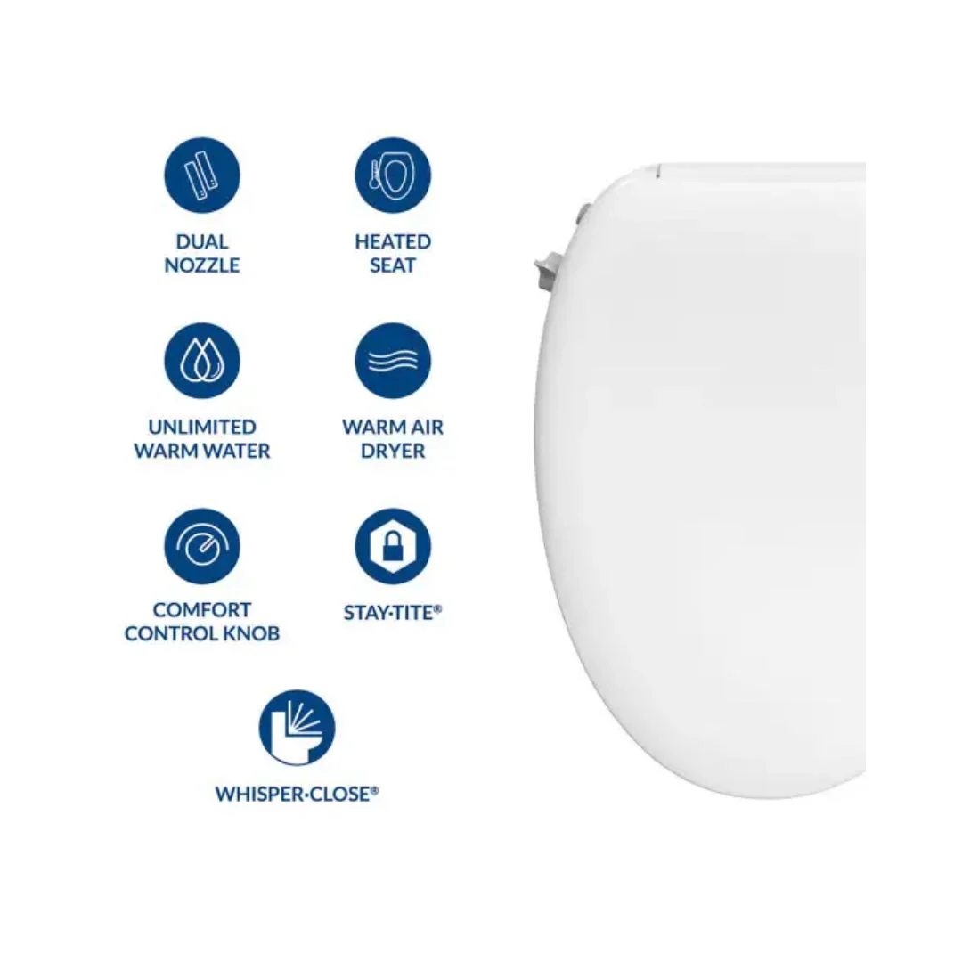 Haven Elongated Plastic Bidet Toilet Seat (HV2000E) By Bemis - Image 3