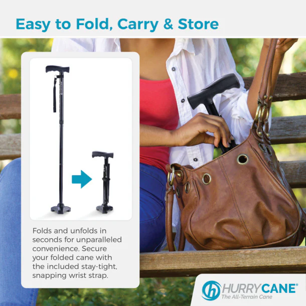 HurryCane Freedom Edition Folding Cane hcane By Drive Medical - Image 9