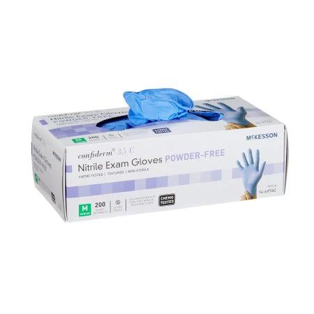 McKesson Confiderm 3.8 Disposable Nitrile Exam Glove Standard Cuff Length - Image 2