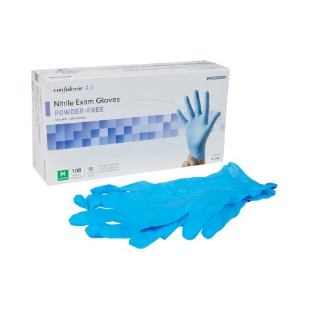 McKesson Confiderm 3.8 Disposable Nitrile Exam Glove Standard Cuff Length - Image 3