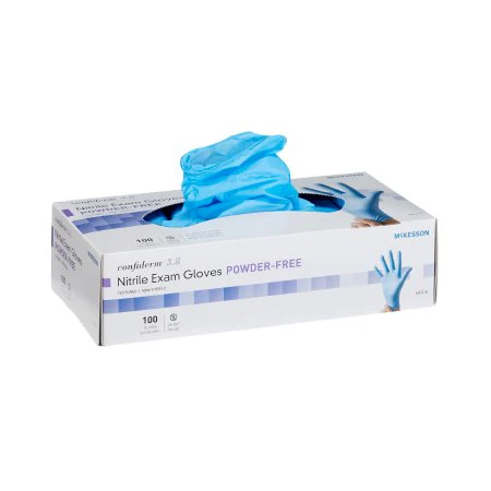 McKesson Confiderm 3.8 Disposable Nitrile Exam Glove Standard Cuff Length - Image 4
