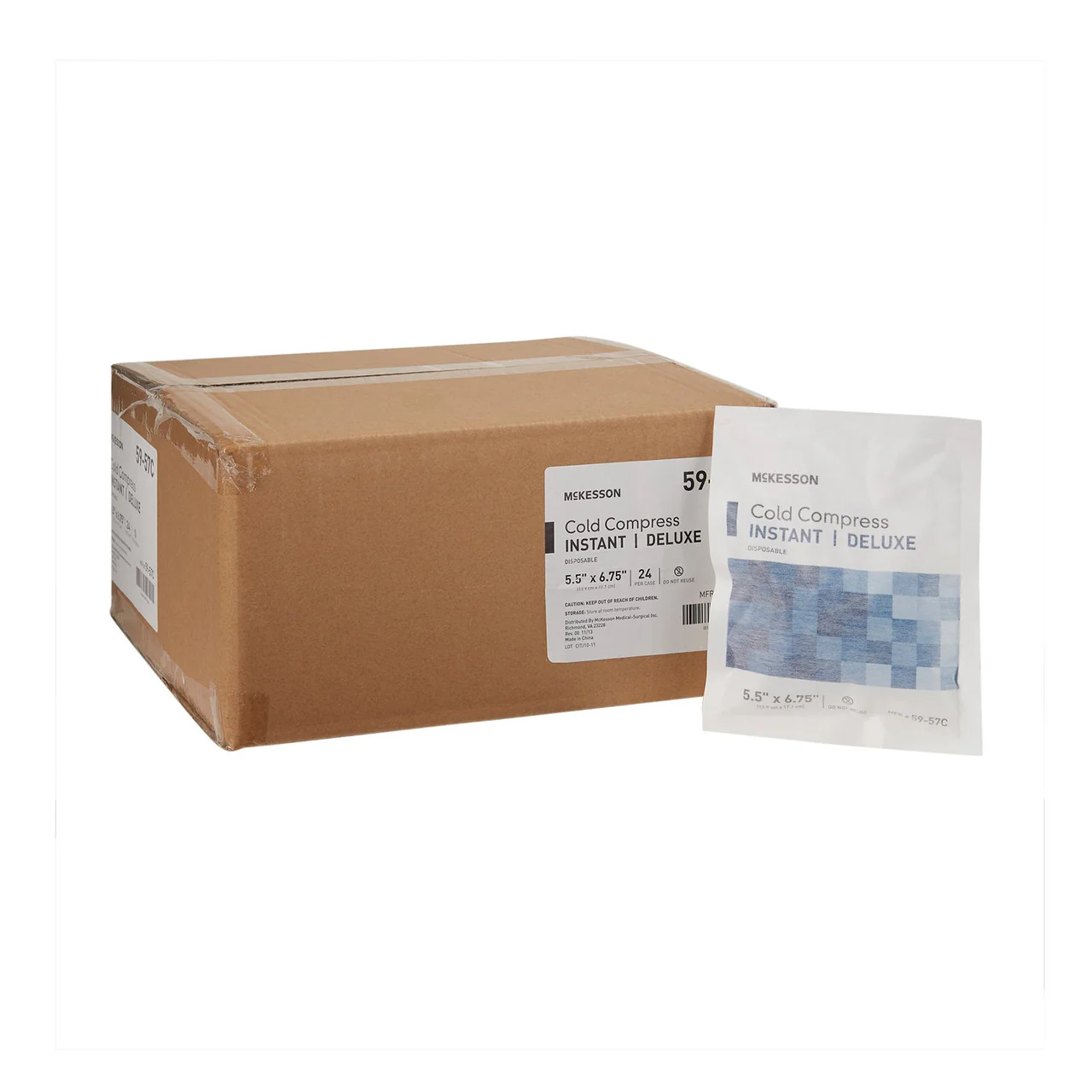 McKesson Instant Cold Pack General Purpose 6 x 9 Inch Plastic / Calcium Ammonium Nitrate / Water Disposable - Image 2