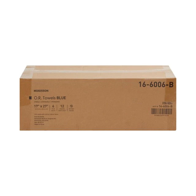 McKesson Sterile Disposable Operating Room Towels – Blue 17" x 27" - Image 3