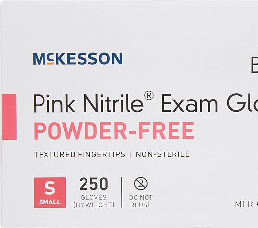 McKesson Pink Nitrile Disposable Nitrile Exam Glove Standard Cuff Length - Image 3
