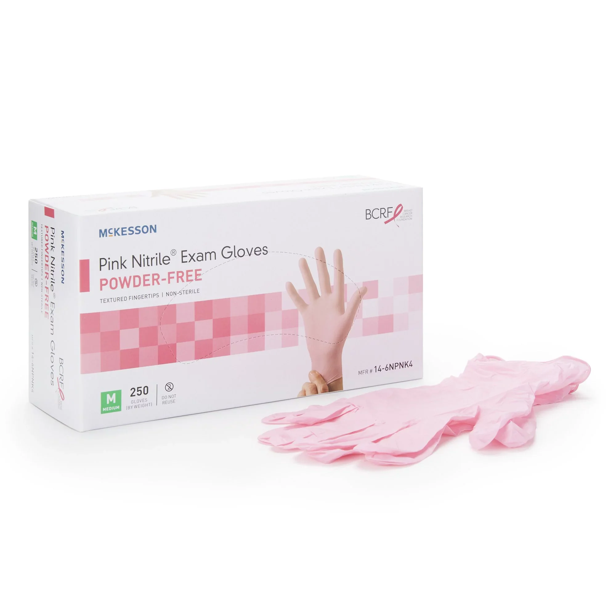 McKesson Pink Nitrile Disposable Nitrile Exam Glove Standard Cuff Length - Image 4