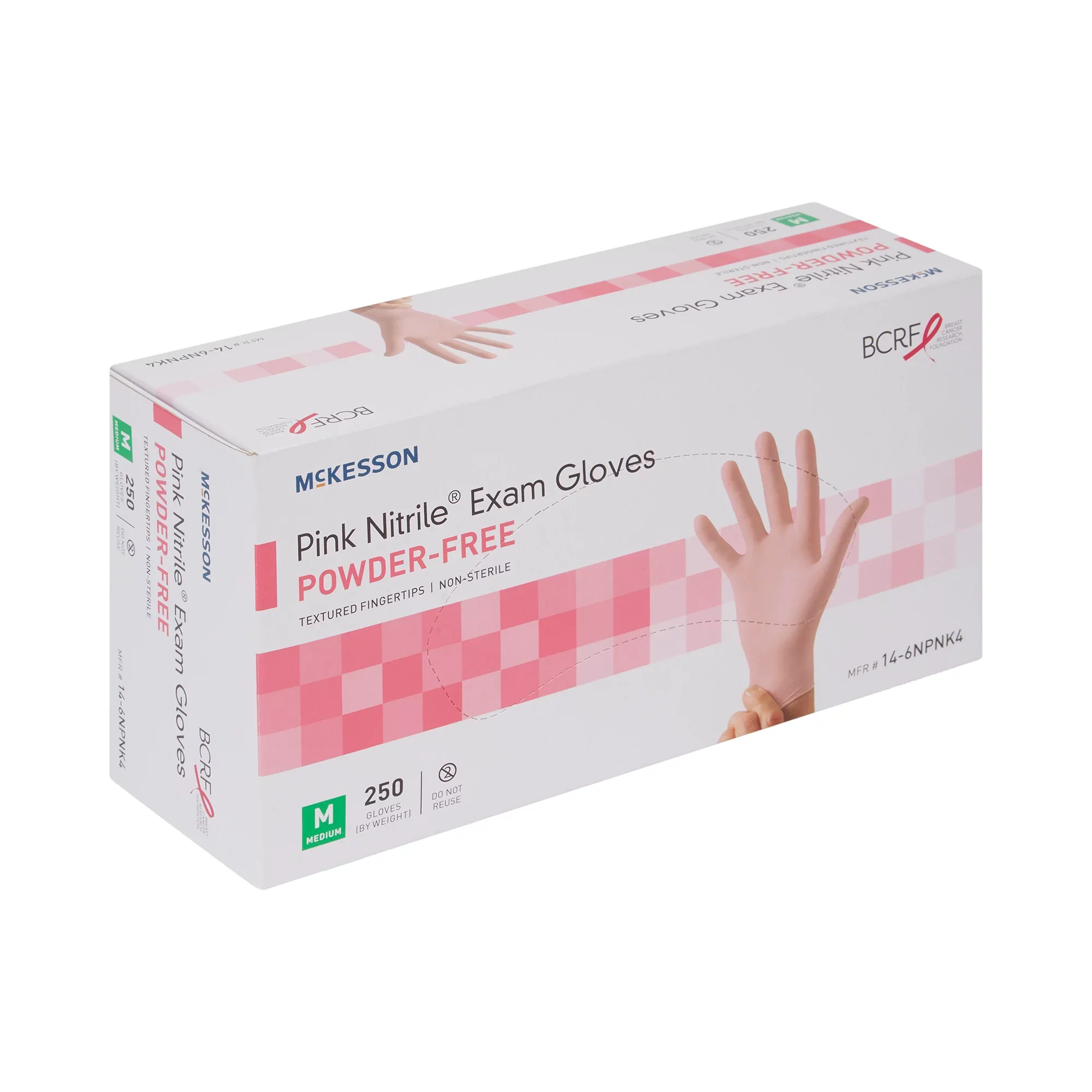 McKesson Pink Nitrile Disposable Nitrile Exam Glove Standard Cuff Length - Image 5