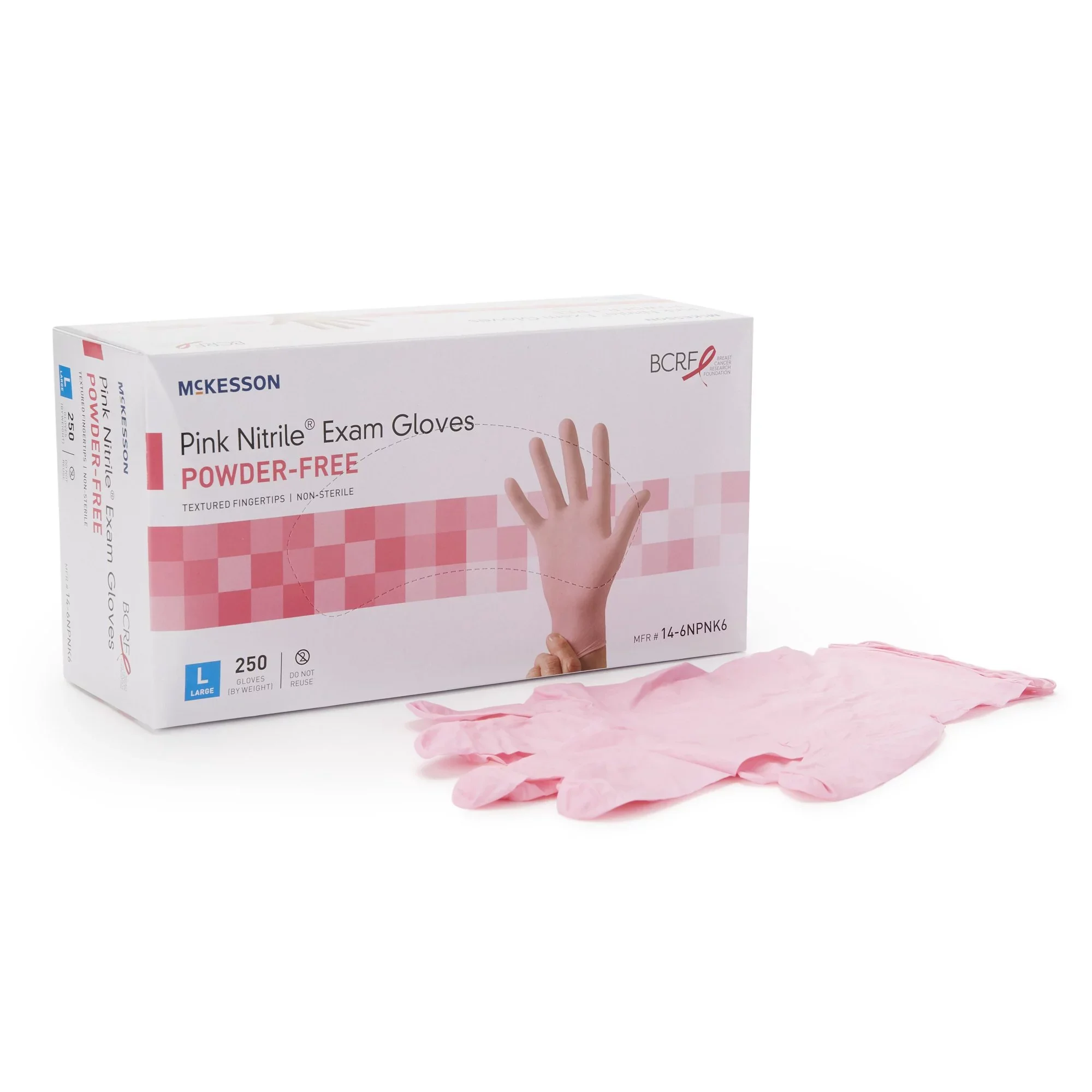 McKesson Pink Nitrile Disposable Nitrile Exam Glove Standard Cuff Length - Image 6