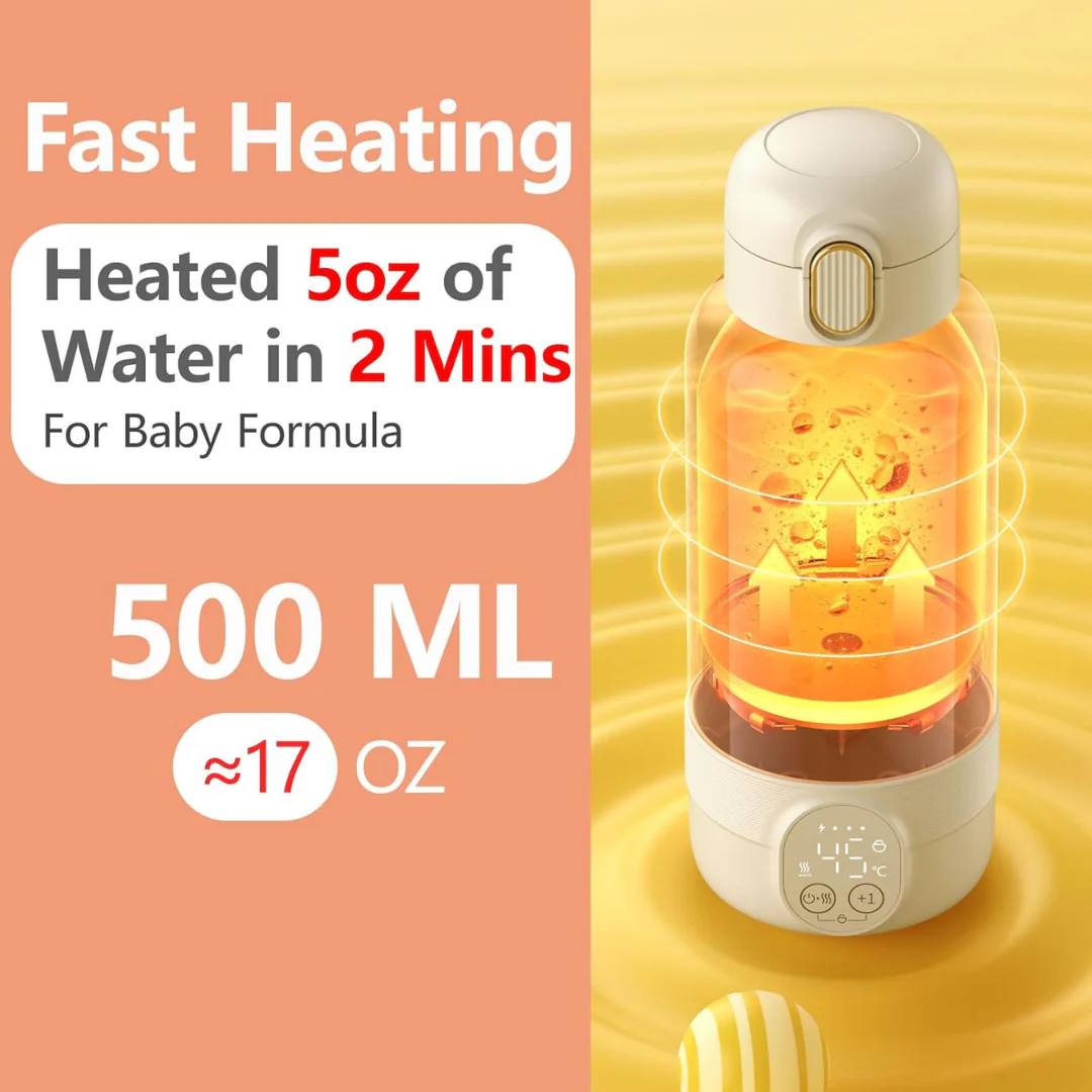 Portable Baby Bottle Warmer for Travel – Fast Heating 14,000 mAh Rechargeable Milk & Water Warmer - Image 6