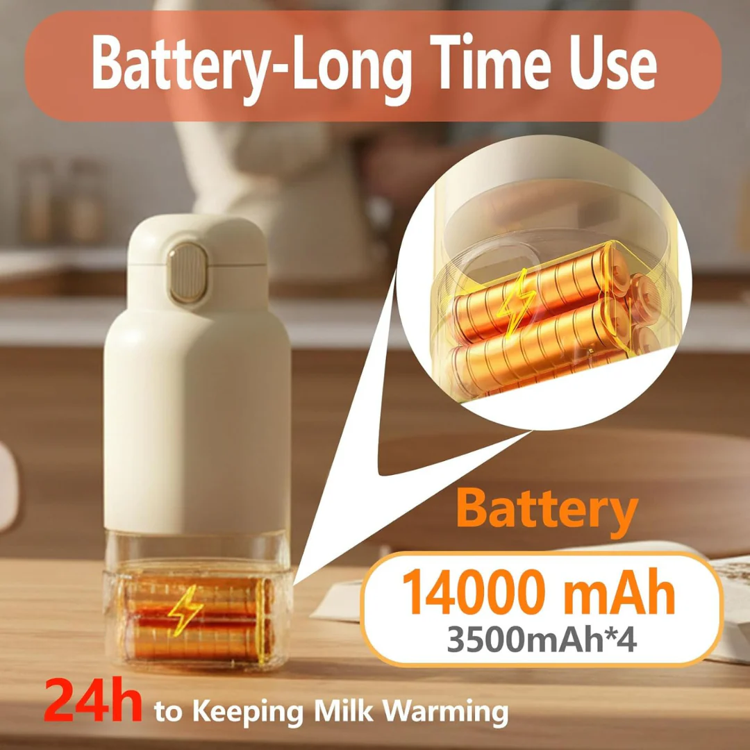 Portable Baby Bottle Warmer for Travel – Fast Heating 14,000 mAh Rechargeable Milk & Water Warmer - Image 7