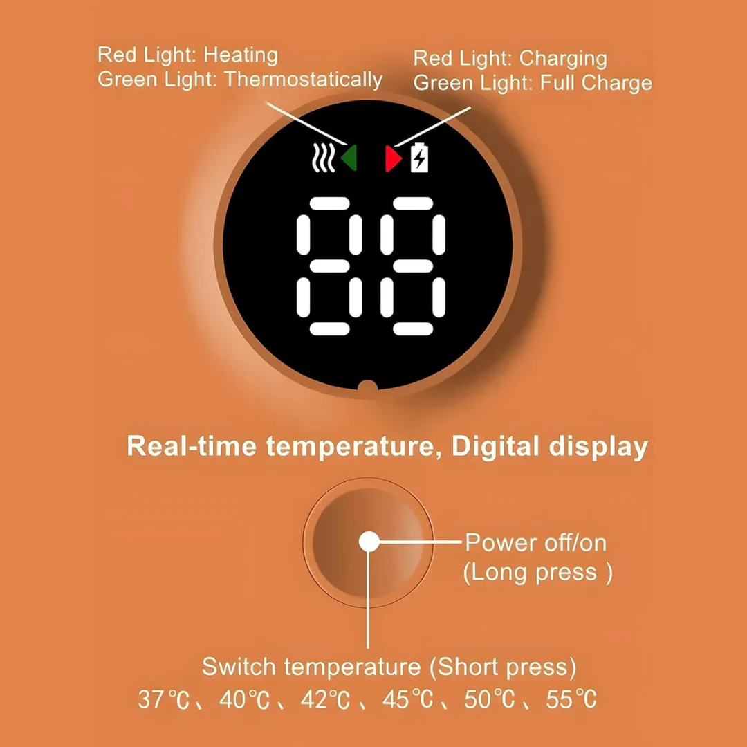 Portable Bottle Warmer for Travel – Rechargeable Waterless Milk Heater with Smart Temperature Display for On-the-Go Baby Feeding - Image 6