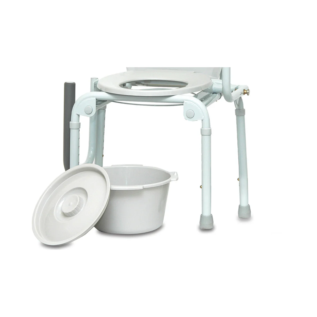 ProBasics Steel Drop-Arm Commode 300 lb Patient Transfer Commode BSDAC By Compass Health - Image 3
