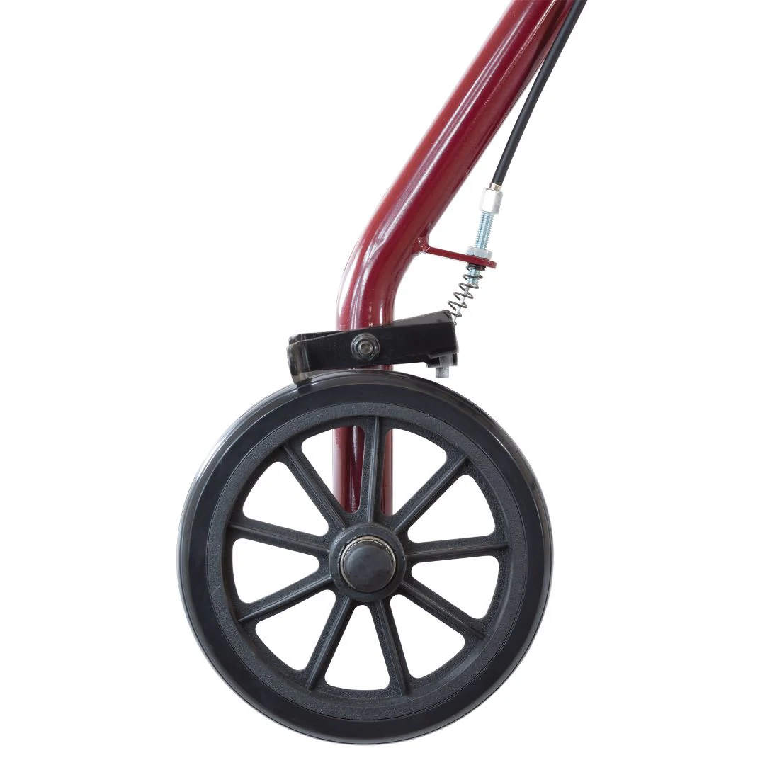 ProBasics Steel Rollator 6 Wheels Burgundy & Blue  By Compass Health - Image 4