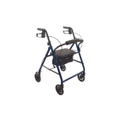 ProBasics Steel Rollator 6 Wheels Burgundy & Blue  By Compass Health - Image 5