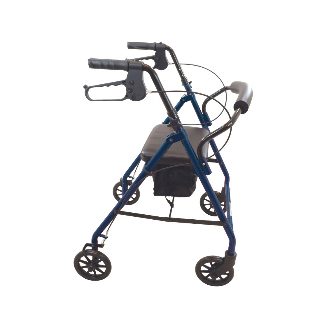 ProBasics Steel Rollator 6 Wheels Burgundy & Blue  By Compass Health - Image 7