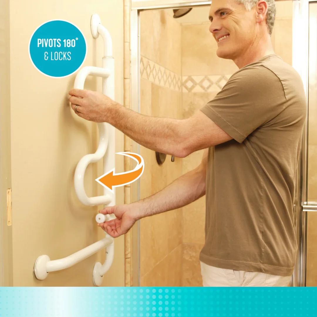 Stander The Curve Grab Bar Wall Mounted Pivoting Safety Rail 9000 By Stander - Image 3