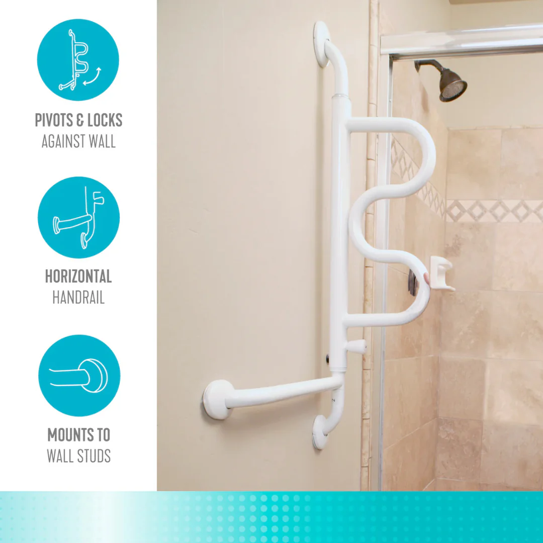 Stander The Curve Grab Bar Wall Mounted Pivoting Safety Rail 9000 By Stander - Image 4