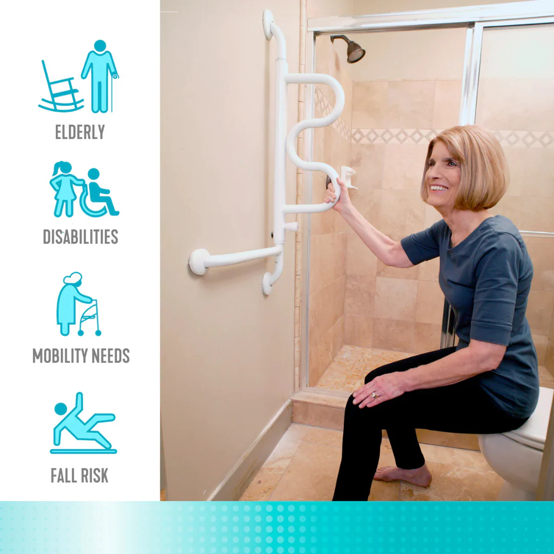 Stander The Curve Grab Bar Wall Mounted Pivoting Safety Rail 9000 By Stander - Image 5