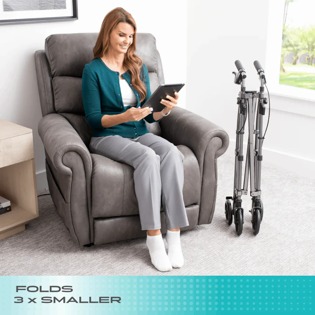 Stander Wonder Indoor Rollator with Tray Table Basket & Folding Design 4390 By Stander - Image 4