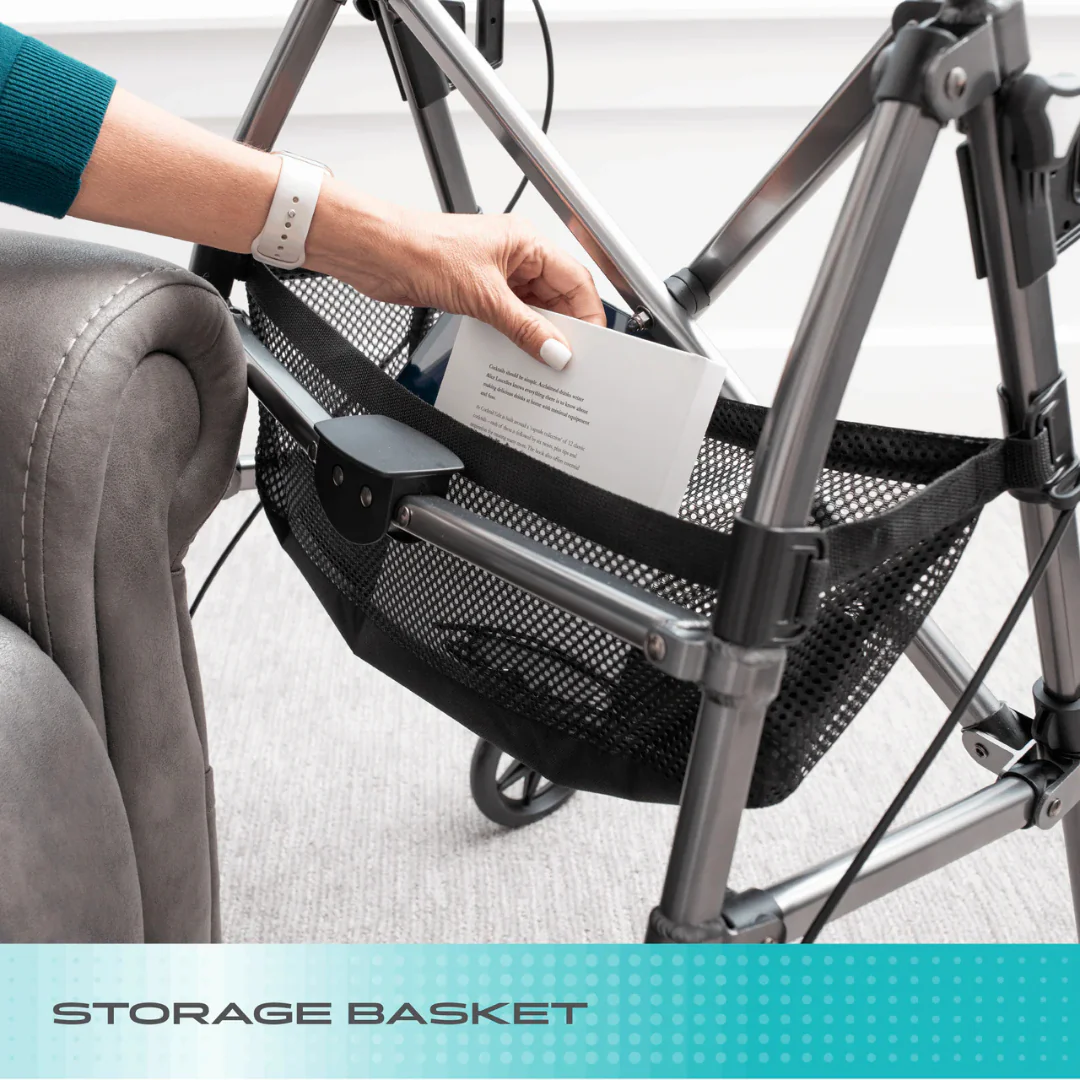 Stander Wonder Indoor Rollator with Tray Table Basket & Folding Design 4390 By Stander - Image 9