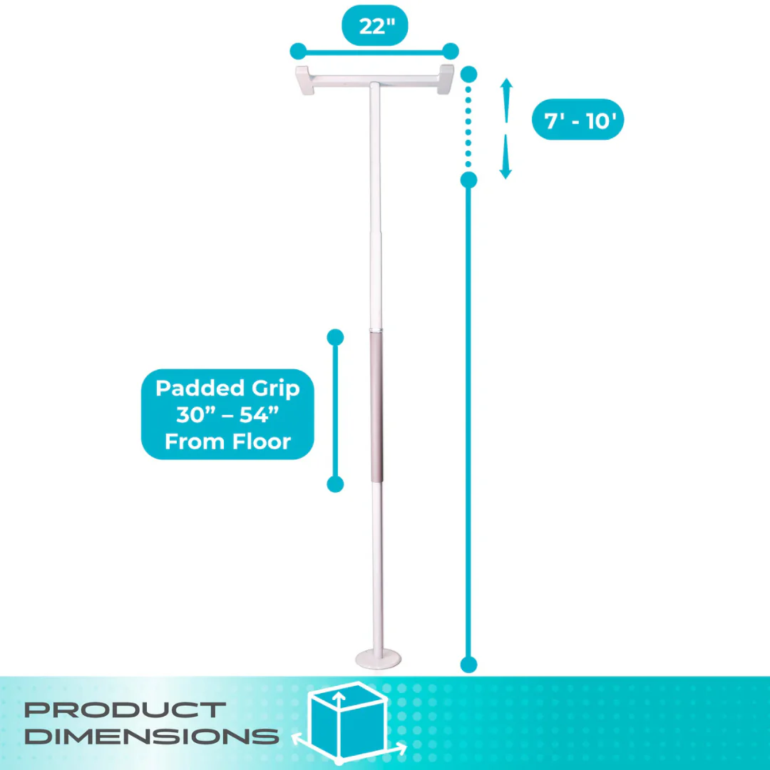Stander Wonder Pole Slim Floor to Ceiling Safety Support Pole 1150W By Stander - Image 5