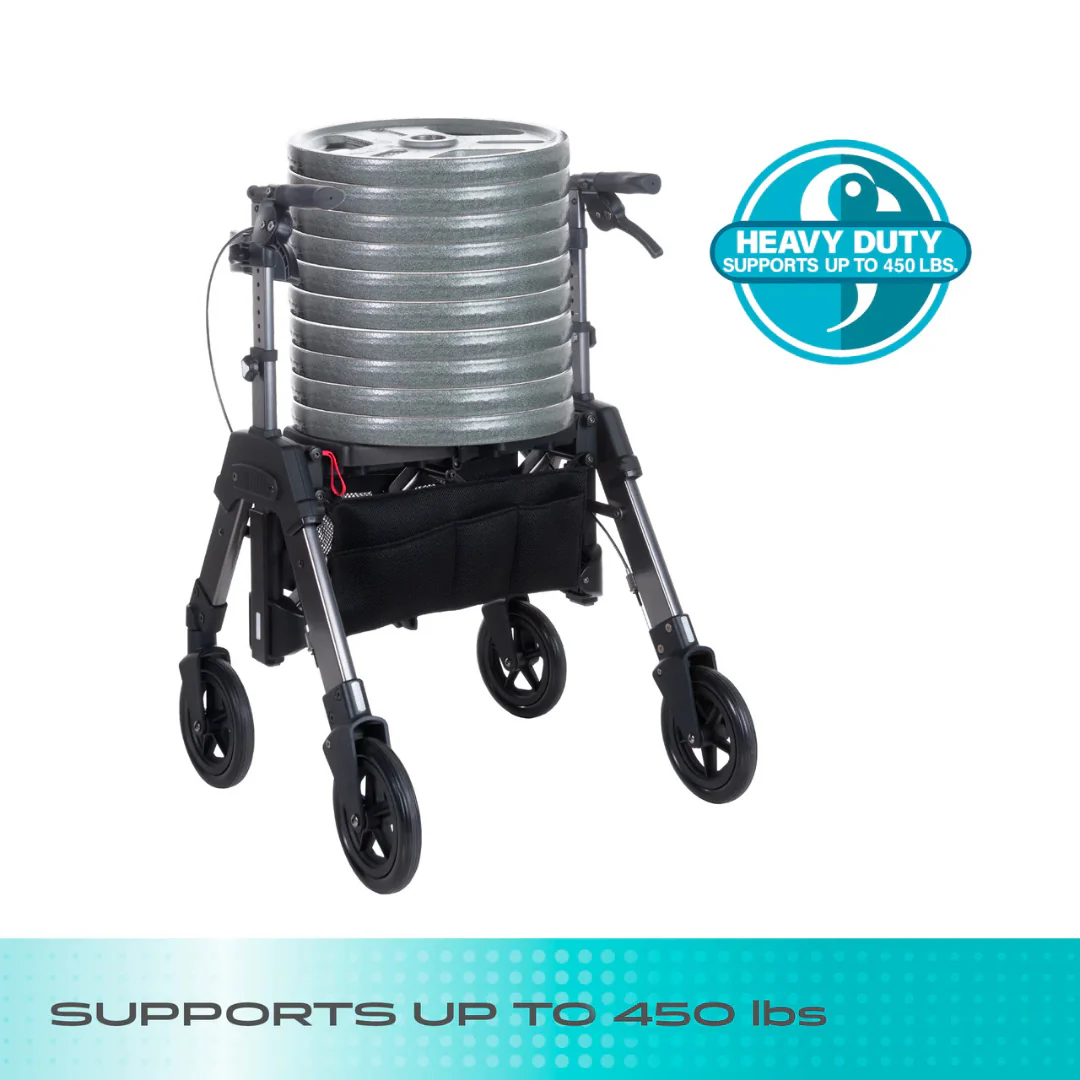 Stander Wonder Rollator HD Heavy Duty Bariatric Rollator with Seat & Basket 4360RR By Stander - Image 10