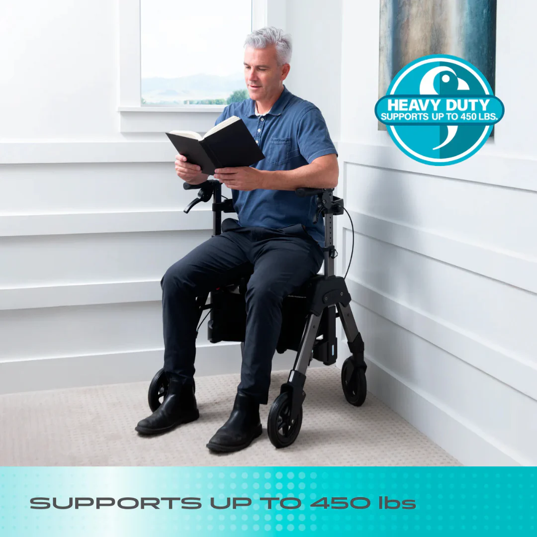 Stander Wonder Rollator HD Heavy Duty Bariatric Rollator with Seat & Basket 4360RR By Stander - Image 9