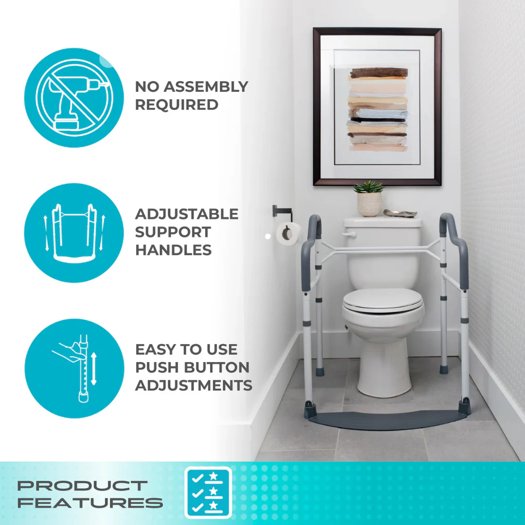 Stander Wonder Toilet Safety Rails with Foldable Support Handles 2320 By Stander - Image 7