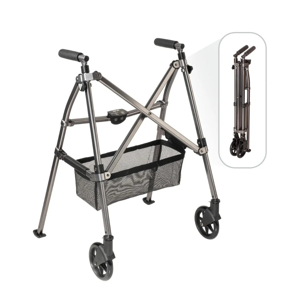 Stander Wonder Walker Plus 4300-BW Ultra Compact Folding Walker with Wheels & Basket By Stander - Image 13