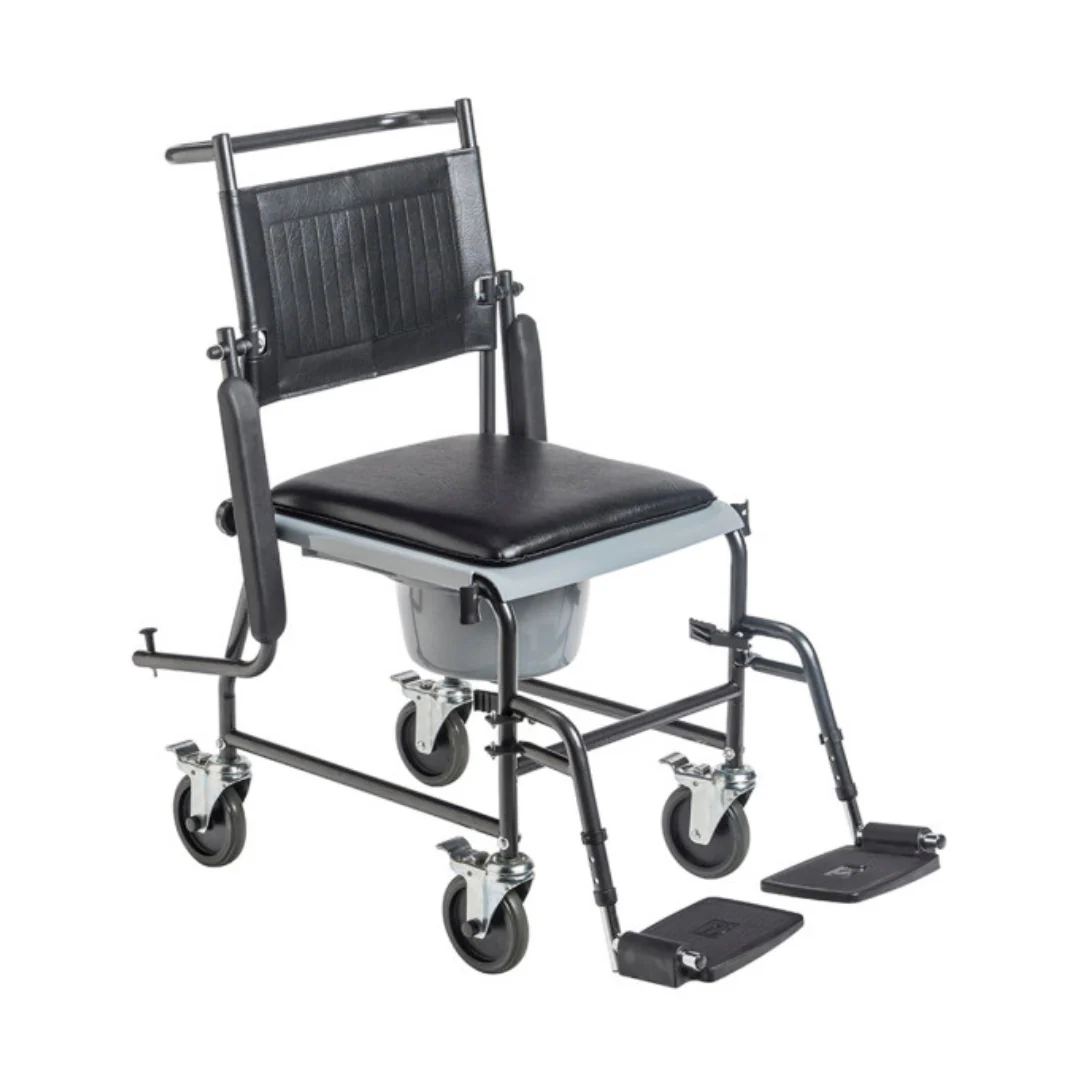 Upholstered Drop Arm Wheeled Commode 11120SV1F By Drive - Image 3
