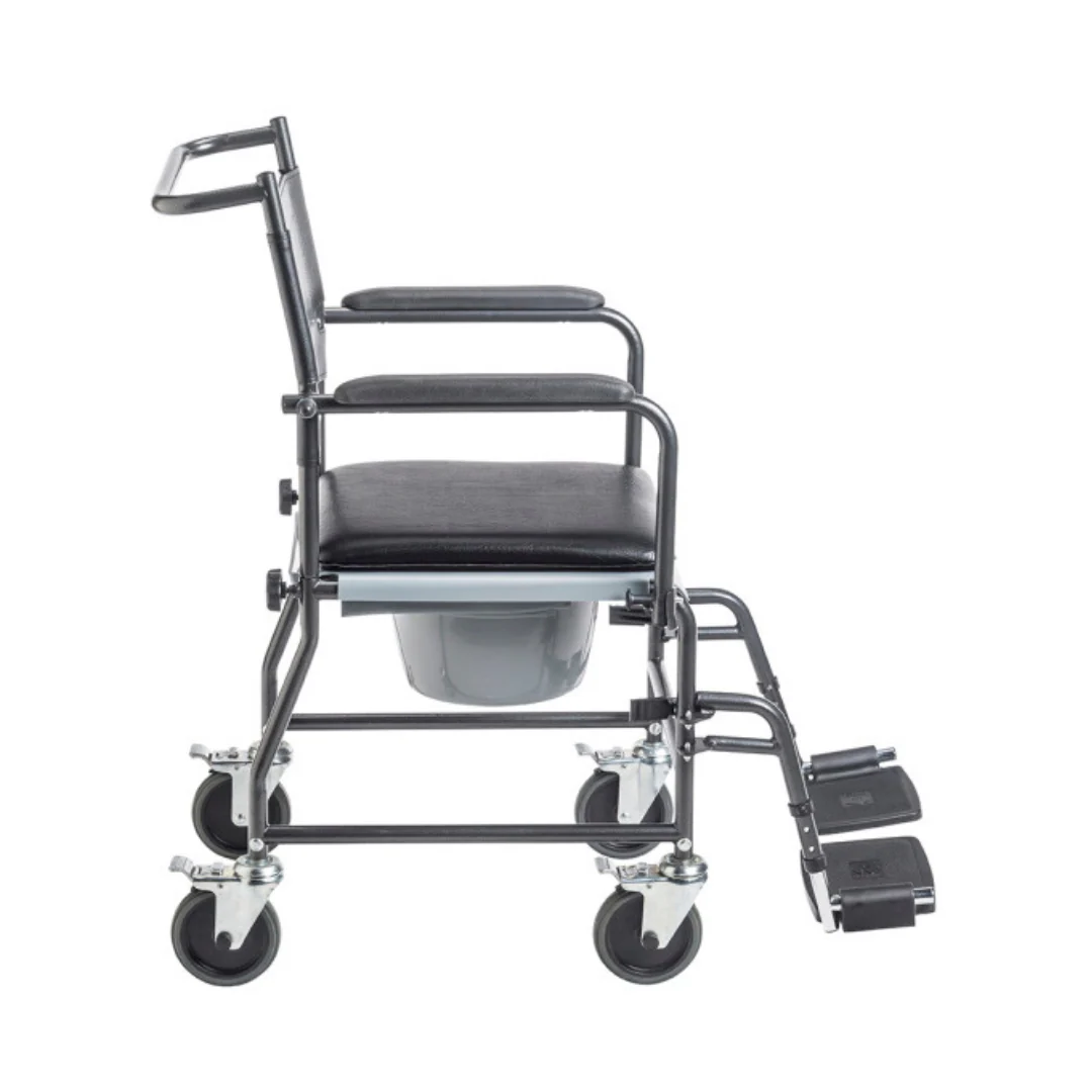 Upholstered Drop Arm Wheeled Commode 11120SV1F By Drive - Image 6